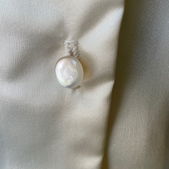 Miss H Vintage Silky Ivory Lace Blouse - Picture 8 of 8